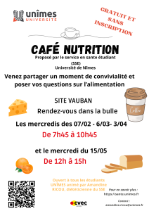 Atelier Café-Nutrition @ Dans la bulle , site Vauban